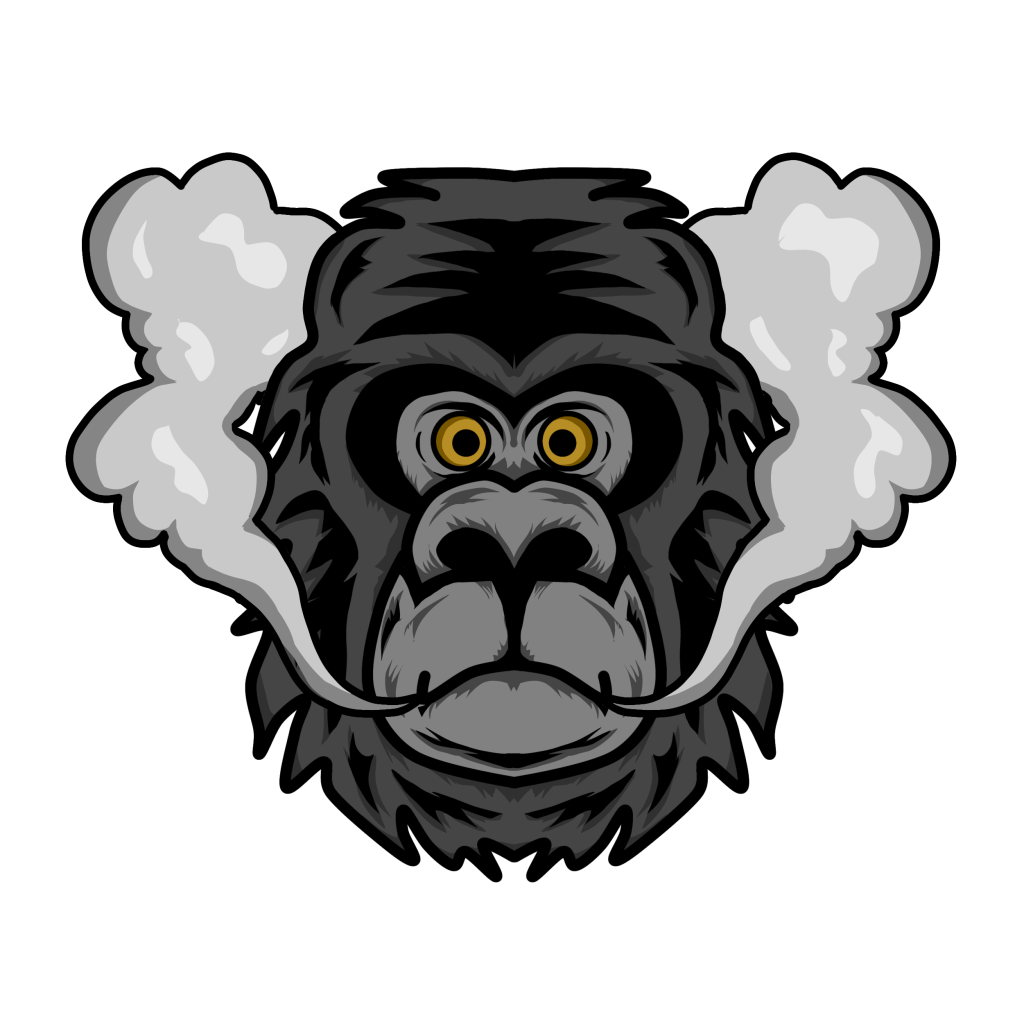 —Pngtree—gorilla logo using vape_8412320